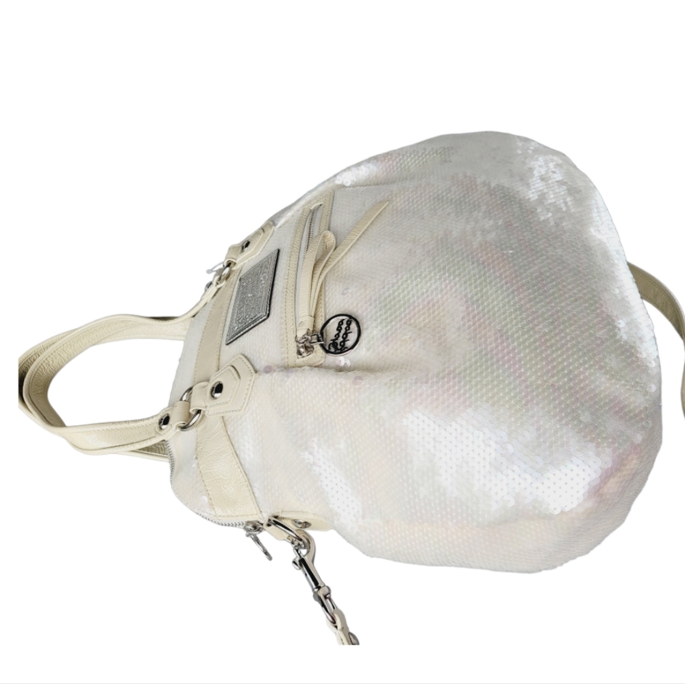 Coach Poppy Spotlight Sequins Bag Opal Pearl White Purse Ltd Edition vintage. - Picture 5 of 13
